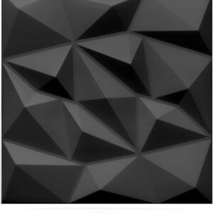 3D Wandpaneele Styropor Schwarz